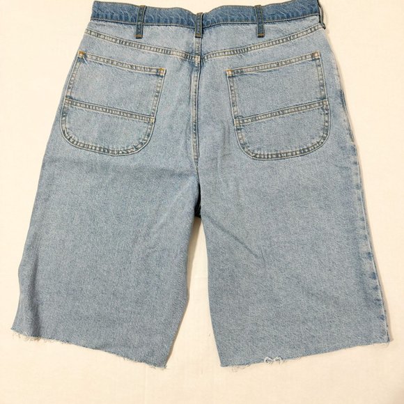 TOPMAN NWOT SZ 34 Two Tone Mens Frayed Jean Short - Picture 6 of 9